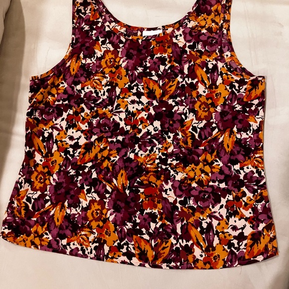 Covington Multicolor Floral sleeveless Blouse tank top - Picture 6 of 9